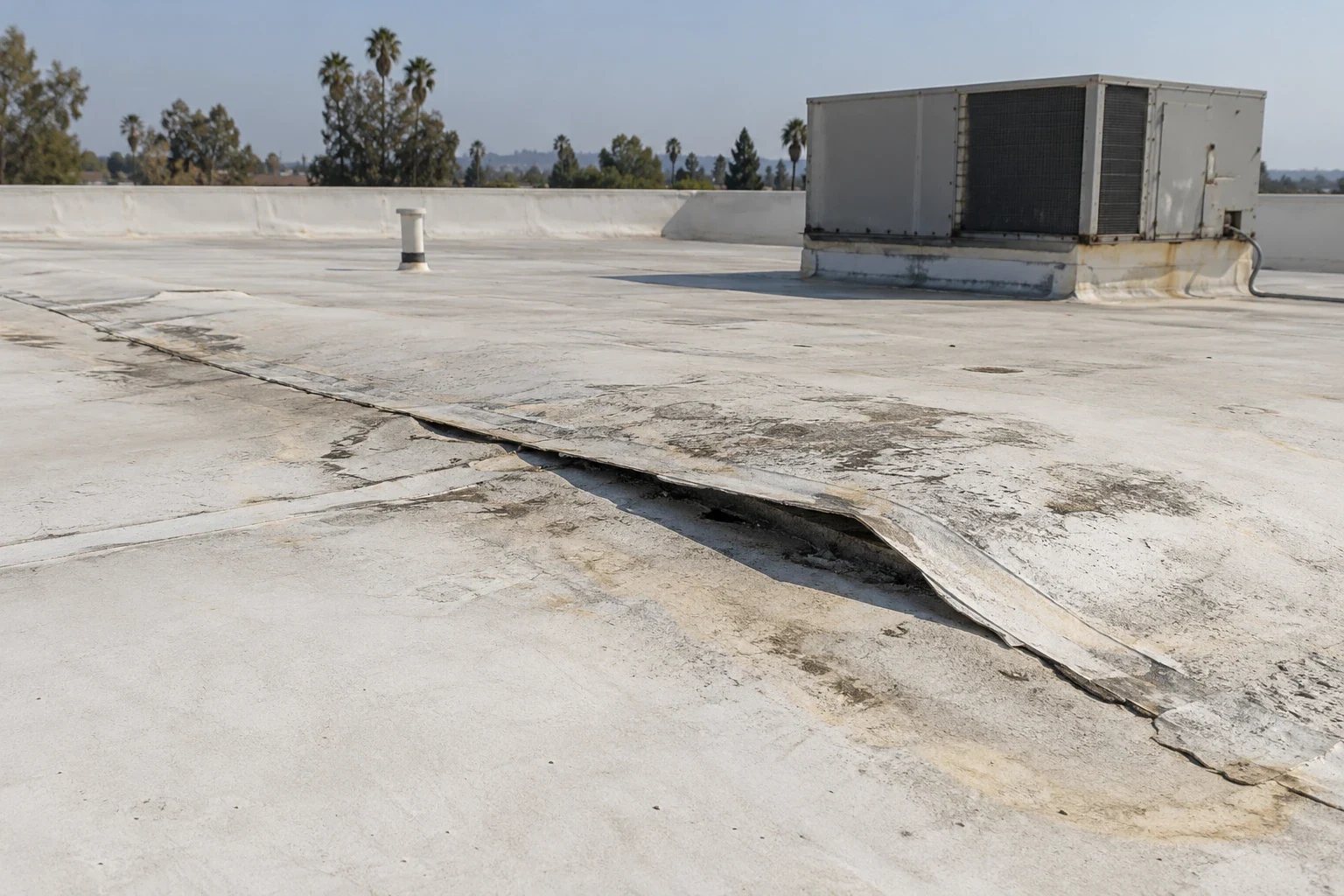 Commercial Roof Seam Failure Repair in Burbank, CA