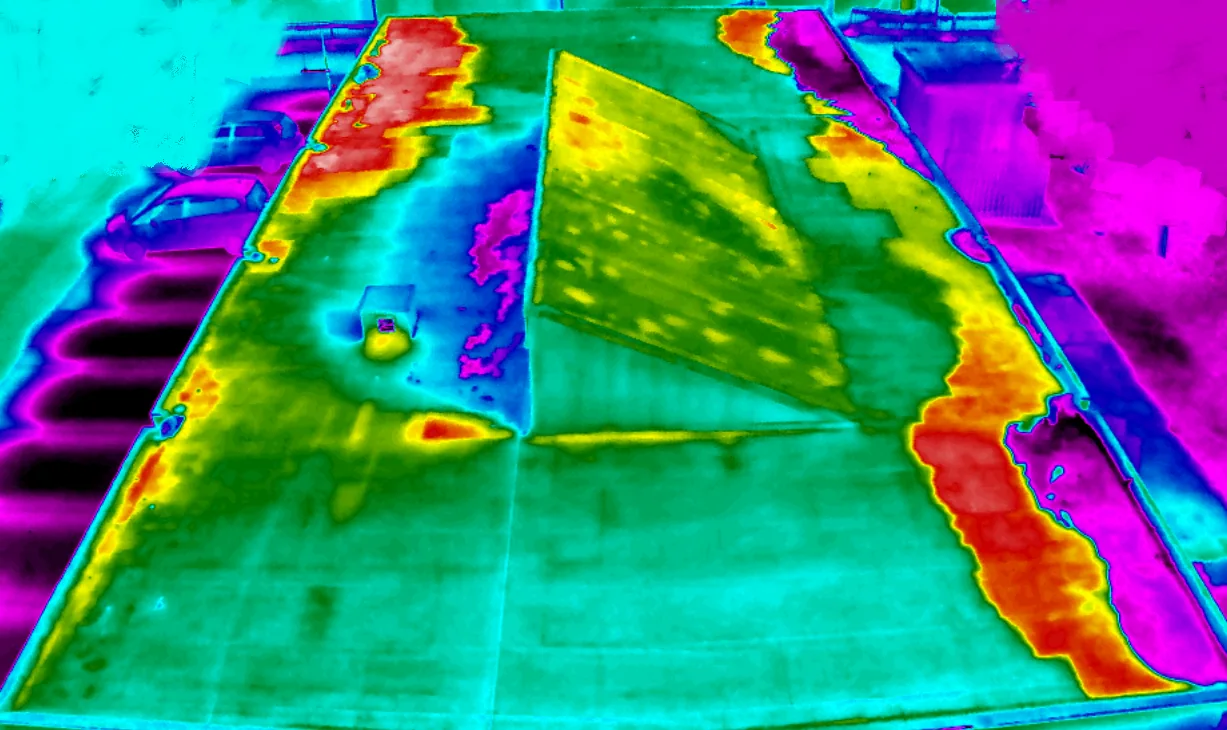 Infrared Commercial Roof Moisture Survey in Burbank, CA